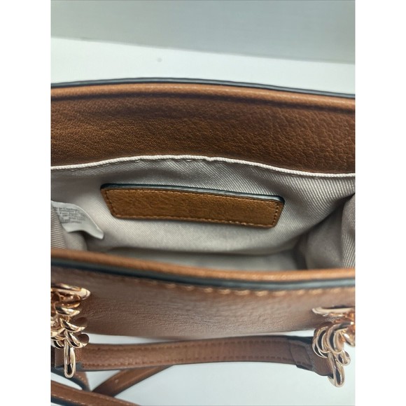 LC Lauren Conrad Kylie Chain Crossbody Bag Saddle Color With  Adjustable Straps - Picture 11 of 12